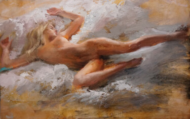 Laure Peinture intitulée "Laure" par Manuel Leonardi, Œuvre d'art originale, Huile Monté sur Autre panneau rigide