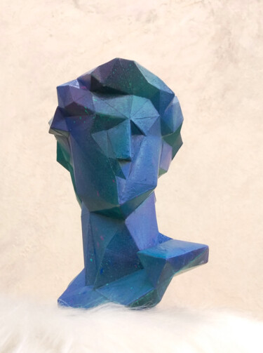 Sculpture titled "The Mixed Pop David" by Leonardo Alonso, Original Artwork, Resin