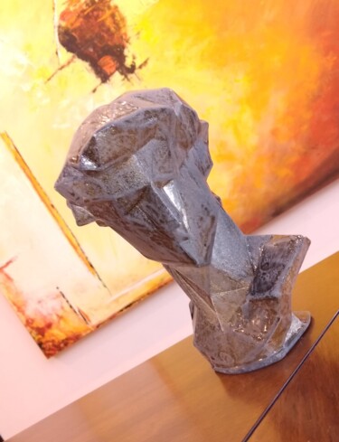 Скульптура под названием "The Old Pop David" - Leonardo Alonso, Подлинное произведение искусства, Смола