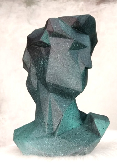 Sculpture titled "The Pop David in Gr…" by Leonardo Alonso, Original Artwork, Resin
