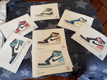 "Air Jordans" başlıklı Tablo Leonardo Arieti tarafından, Orijinal sanat, Suluboya
