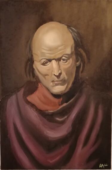 Pittura intitolato "Uomo malinconico (d…" da Leonardo Arieti, Opera d'arte originale, Olio