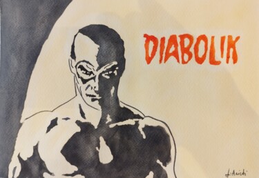 Pintura titulada "Diabolik 5" por Leonardo Arieti, Obra de arte original, Acuarela