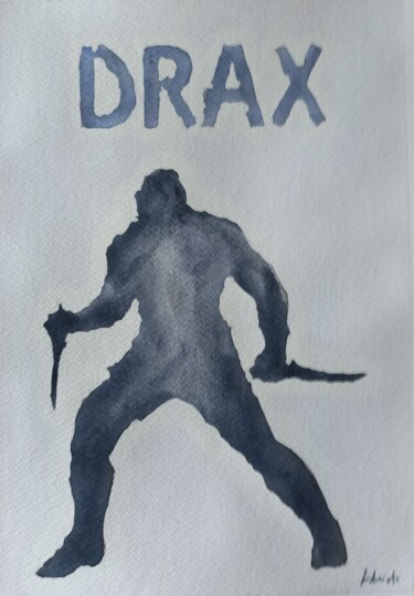 Malerei mit dem Titel "Drax" von Leonardo Arieti, Original-Kunstwerk, Aquarell