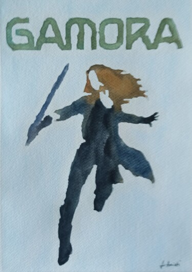 Peinture intitulée "Gamora" par Leonardo Arieti, Œuvre d'art originale, Aquarelle