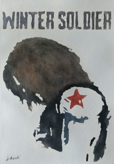 Peinture intitulée "Winter Soldier" par Leonardo Arieti, Œuvre d'art originale, Aquarelle