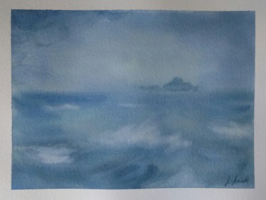Painting titled "Open Sea" by Leonardo Arieti, Original Artwork, Watercolor
