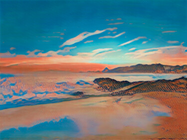 Digitale Kunst mit dem Titel "Iriri Shoreline: Co…" von Leonardo Costa, Original-Kunstwerk, Digitale Fotografie