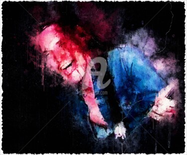 Digital Arts titled "Cliff Burton 001" by Leonardo Lillian, Original Artwork, Digital Painting