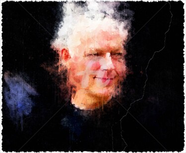 Digitale Kunst getiteld "David Gilmour 001" door Leonardo Lillian, Origineel Kunstwerk, Digitaal Schilderwerk
