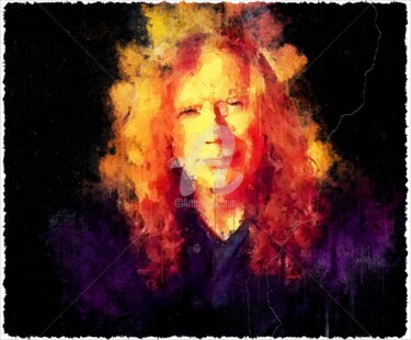 Digitale Kunst getiteld "David Mustaine 001" door Leonardo Lillian, Origineel Kunstwerk, Digitaal Schilderwerk