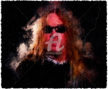 Digital Arts titled "Jeff Hanneman 001" by Leonardo Lillian, Original Artwork, Digital Painting