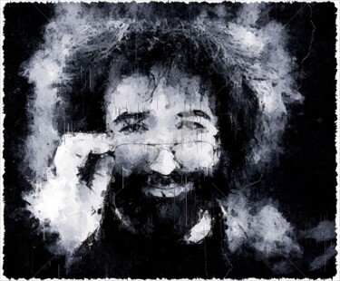 Digital Arts titled "Jerry Garcia 001" by Leonardo Lillian, Original Artwork, Digital Painting