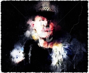 Digitale Kunst mit dem Titel "Johnny Winter 001" von Leonardo Lillian, Original-Kunstwerk, Digitale Malerei