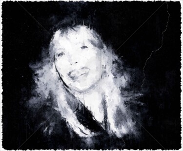 Digital Arts titled "Joni Mitchell 001" by Leonardo Lillian, Original Artwork, Digital Painting