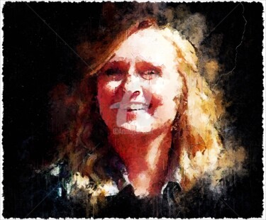 Digital Arts titled "Melissa Etheridge 0…" by Leonardo Lillian, Original Artwork, Digital Painting