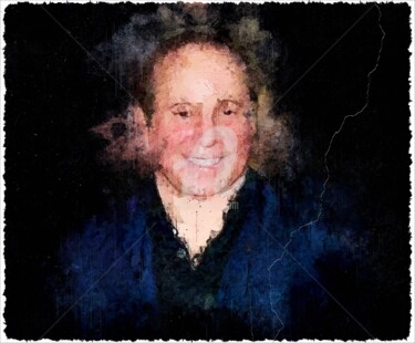 Digital Arts titled "Paul Simon 001" by Leonardo Lillian, Original Artwork, Digital Painting