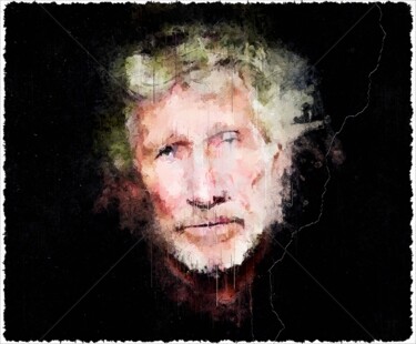 Digital Arts titled "Roger Waters 001" by Leonardo Lillian, Original Artwork, Digital Painting