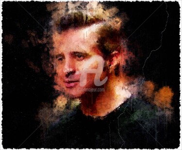 Digital Arts titled "Scott Stapp 001" by Leonardo Lillian, Original Artwork, Digital Painting