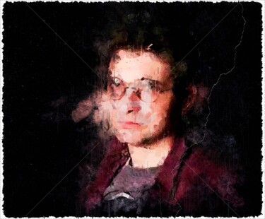 Цифровое искусство под названием "Steve Albini 001" - Leonardo Lillian, Подлинное произведение искусства, Цифровая живопись