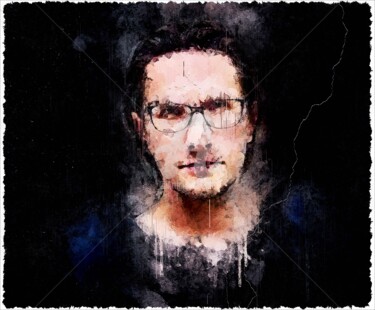 Digitale Kunst mit dem Titel "Steven Wilson 001" von Leonardo Lillian, Original-Kunstwerk, Digitale Malerei