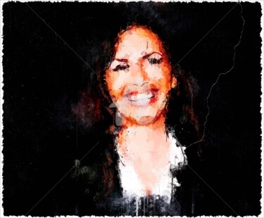 Digital Arts titled "Susanna Hoffs 001" by Leonardo Lillian, Original Artwork, Digital Painting