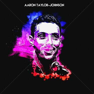 Digital Arts titled "Aaron Taylor-Johnso…" by Leonardo Lillian, Original Artwork, Digital Painting