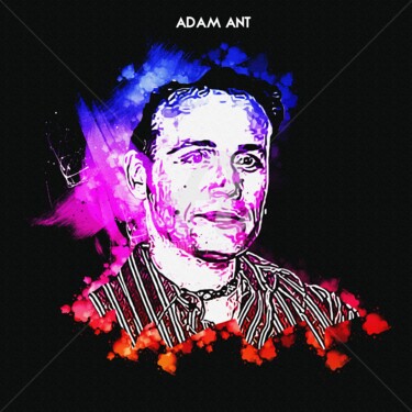 Digital Arts titled "Adam Ant 0012" by Leonardo Lillian, Original Artwork, Digital Painting