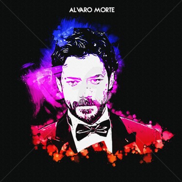 Цифровое искусство под названием "Alvaro Morte 001" - Leonardo Lillian, Подлинное произведение искусства, Цифровая живопись