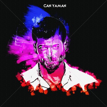 Digital Arts titled "Can Yaman 001" by Leonardo Lillian, Original Artwork, Digital Painting