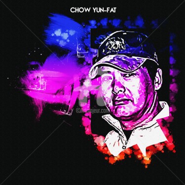 Цифровое искусство под названием "Chow Yun-Fat 001" - Leonardo Lillian, Подлинное произведение искусства, Цифровая живопись