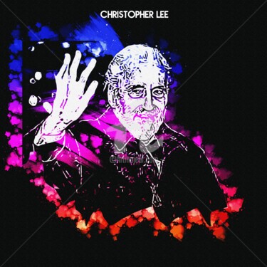 Digital Arts titled "Christopher Lee 001" by Leonardo Lillian, Original Artwork, Digital Painting