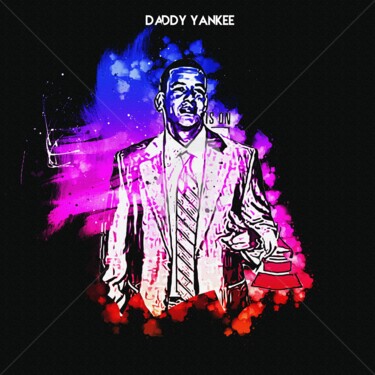 Цифровое искусство под названием "Daddy Yankee 001" - Leonardo Lillian, Подлинное произведение искусства, Цифровая живопись
