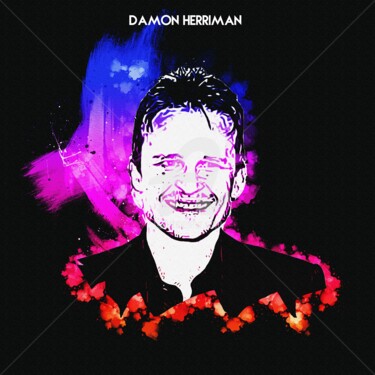 Digital Arts titled "Damon Herriman 001" by Leonardo Lillian, Original Artwork, Digital Painting