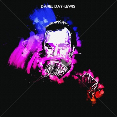 Digital Arts titled "Daniel Day-Lewis 001" by Leonardo Lillian, Original Artwork, Digital Painting