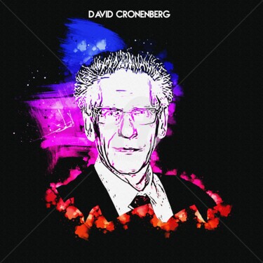 Digitale Kunst getiteld "David Cronenberg 001" door Leonardo Lillian, Origineel Kunstwerk, Digitaal Schilderwerk