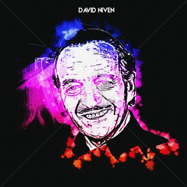 Digitale Kunst getiteld "David Niven 001" door Leonardo Lillian, Origineel Kunstwerk, Digitaal Schilderwerk