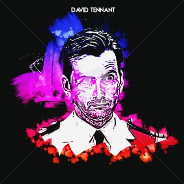 Digitale Kunst getiteld "David Tennant 001" door Leonardo Lillian, Origineel Kunstwerk, Digitaal Schilderwerk