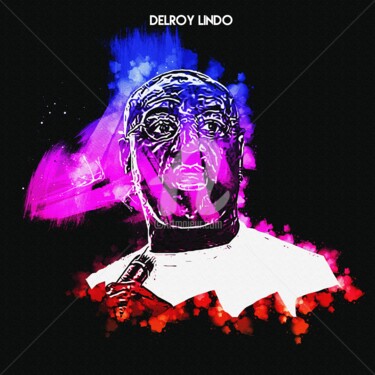 Digital Arts titled "Delroy Lindo 001" by Leonardo Lillian, Original Artwork, Digital Painting
