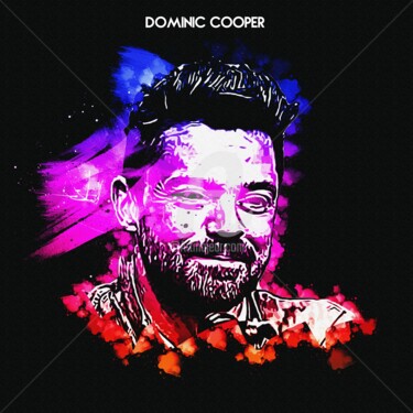 Цифровое искусство под названием "Dominic Cooper 001" - Leonardo Lillian, Подлинное произведение искусства, Цифровая живопись