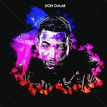 Arts numériques intitulée "Don Omar 001" par Leonardo Lillian, Œuvre d'art originale, Peinture numérique