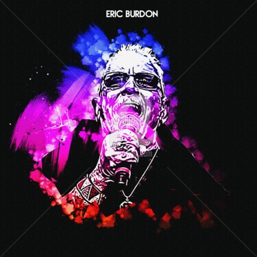 Digital Arts titled "Eric Burdon 001" by Leonardo Lillian, Original Artwork, Digital Painting