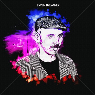 Digital Arts titled "Ewen Bremner 001" by Leonardo Lillian, Original Artwork, Digital Painting