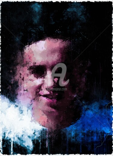 Digital Arts titled "Abdelhak Nouri 01" by Leonardo Lillian, Original Artwork, Digital Painting