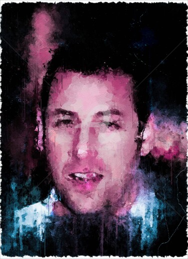 Цифровое искусство под названием "Adam Sandler 01" - Leonardo Lillian, Подлинное произведение искусства, Цифровая живопись