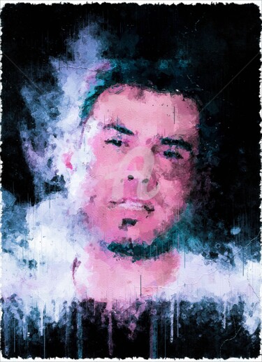Digital Arts titled "Adrian Mutu 01" by Leonardo Lillian, Original Artwork, Digital Painting