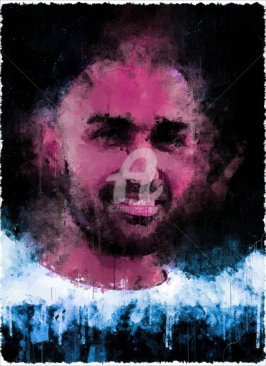 Digital Arts titled "Ahmed Elmohamady 01" by Leonardo Lillian, Original Artwork, Digital Painting