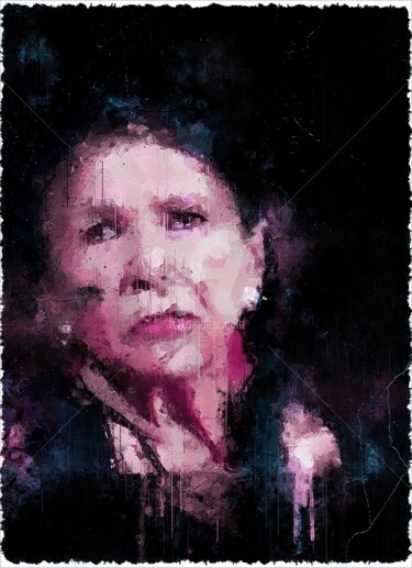 「Alanis Obomsawin 01」というタイトルのデジタルアーツ Leonardo Lillianによって, オリジナルのアートワーク, デジタル絵画