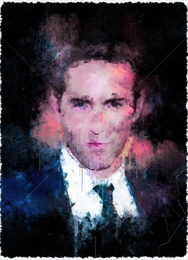 Digital Arts titled "Alessandro Nivola 01" by Leonardo Lillian, Original Artwork, Digital Painting