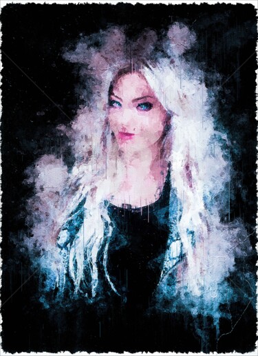 Digital Arts titled "Alexa Bliss 01" by Leonardo Lillian, Original Artwork, Digital Painting